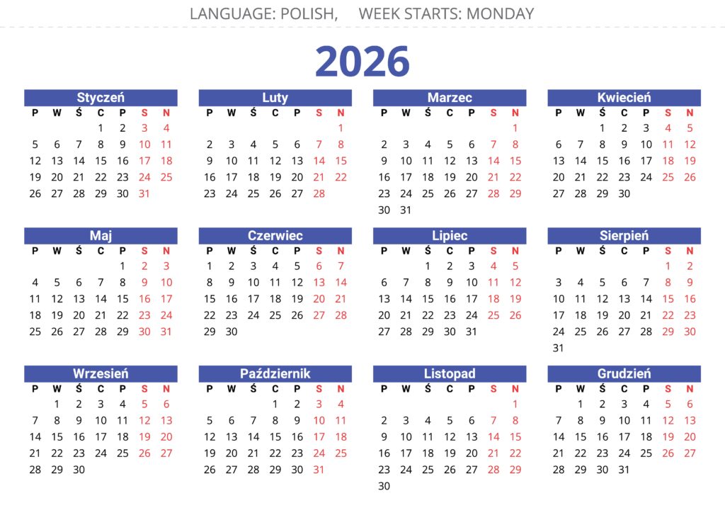 Dni wolne w Polsce 2026 – jak najlepiej zaplanować długie weekendy?